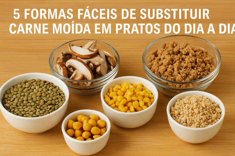 5 formas fáceis de substituir carne moída em pratos do dia a dia