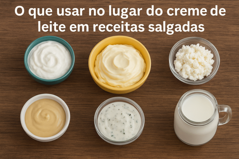 O que usar no lugar do creme de leite em receitas salgadas