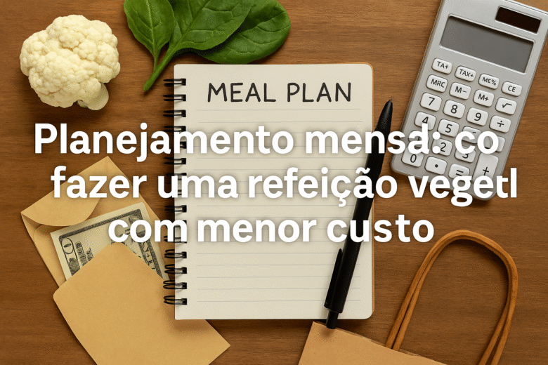 Planejamento mensal como fazer uma refeição vegetal com menor custo