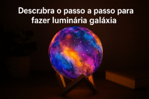Como Criar Luminária Artesanal Estilo Galáxia com Tinta UV