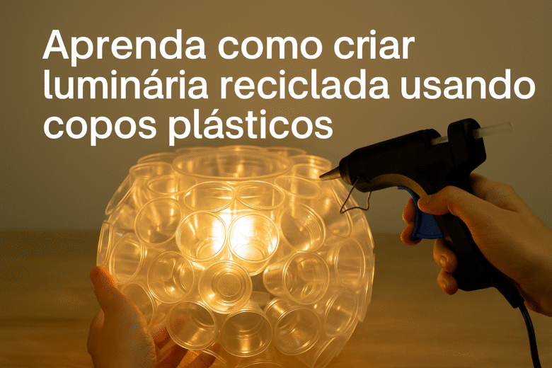 Como Criar Luminária Reciclada Usando Copos Plásticos Transparentes