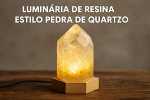 Como Criar Luminária em Resina Estilo Pedra de Quartzo