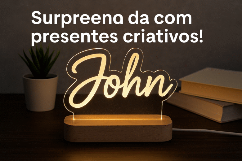 Como Fazer Luminária com Nome Personalizado para Presentes