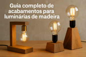 Guia Completo de Acabamentos para Luminárias de Madeira