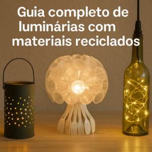 Guia de Luminárias de Materiais Reciclados para Apartamentos Pequenos