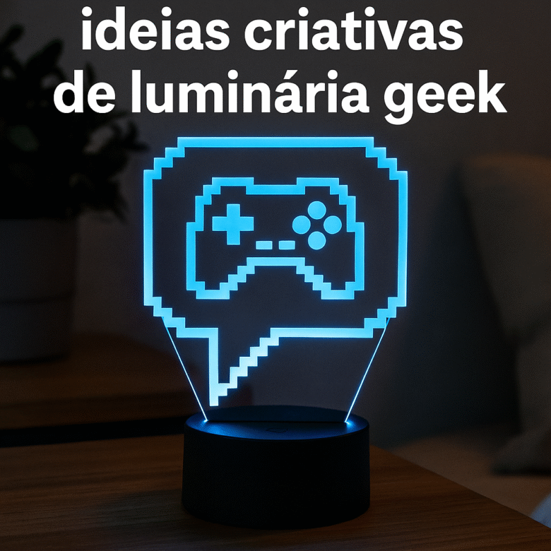 Ideias de Luminária Criativa com Tema Geek para Quarto Gamer