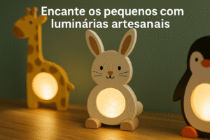 Luminária Infantil em Formato de Animais Artesanais Criatividade e Magia para Encantar os Pequenos