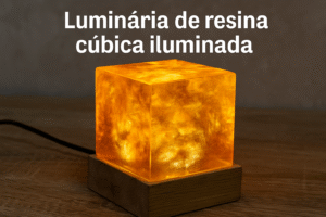 Luminária de Resina Artesanal em Formato de Cubo Iluminado Guia Completo para Criar Peças Exclusivas
