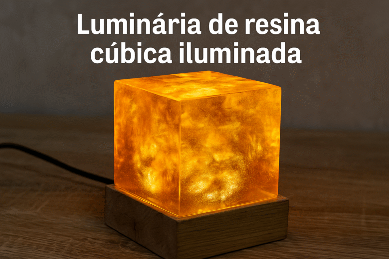 Luminária de Resina Artesanal em Formato de Cubo Iluminado Guia Completo para Criar Peças Exclusivas