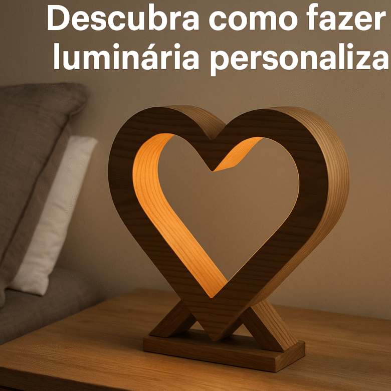 Passo a Passo de Luminária Personalizada em Formato de Coração