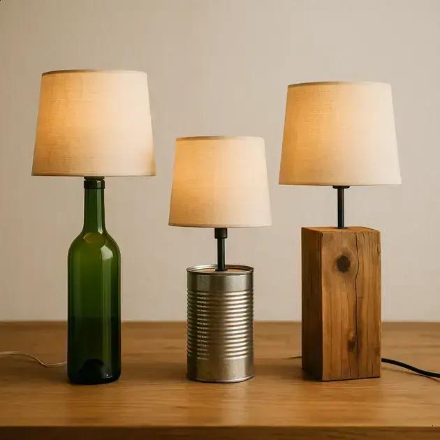 Do Lixo ao Luxo: Transforme Garrafas, Latas e Madeira Recuperada em Luminárias
